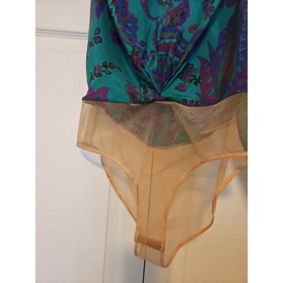 NEW Ralph Lauren Purple Label Jarvis Filigree Silk Bodysuit Scarf Womens Italy - Picture 12 of 16